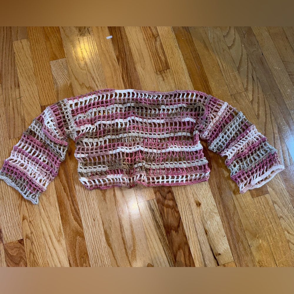 3/4 sleeve HANDMADE crop top
